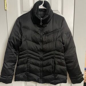 DKNY Black Quilted Puffer Jacket with High Collar - Excellent condition